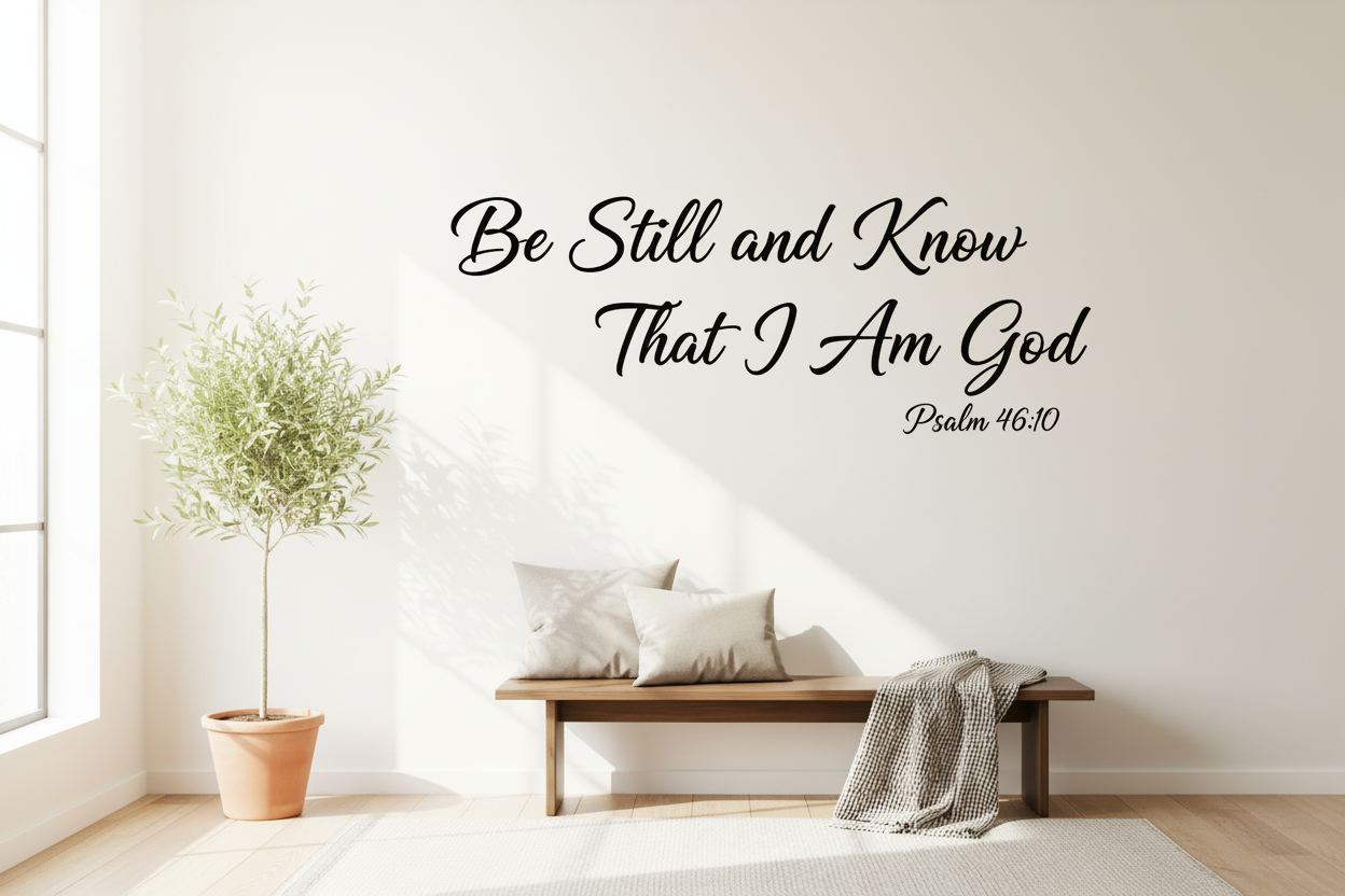 Enhanced Be Still and Know Wall Decal